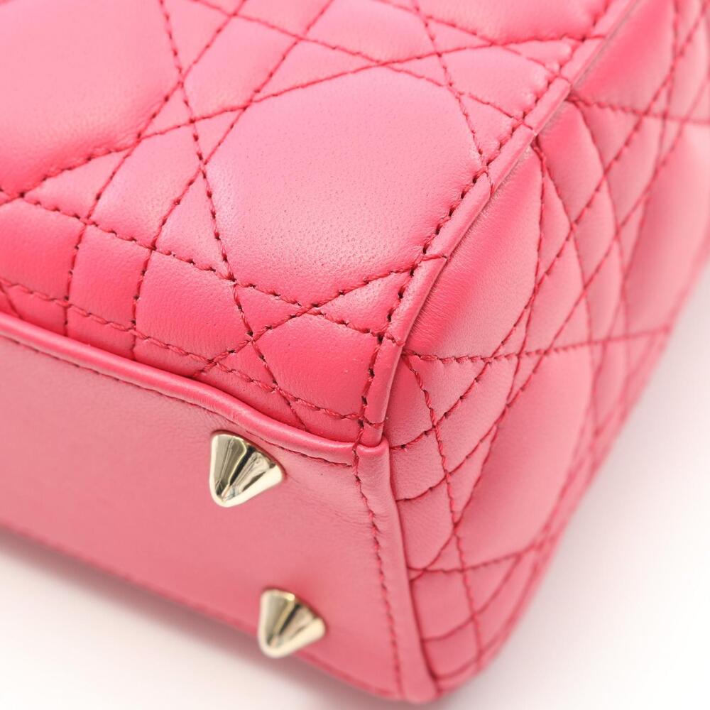 Dior Lady Cannage Handbag Leather Pink - Picture 5 of 5